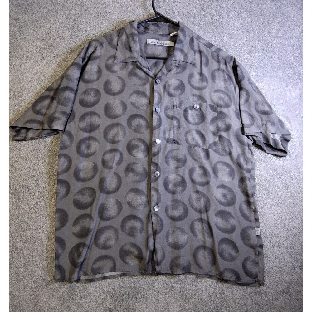 Michael Brandon Shirt Mens M Button Down Designer Business Classic Dress Casual